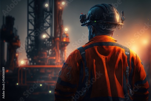 Oil worker made with generative ai © Interstellar