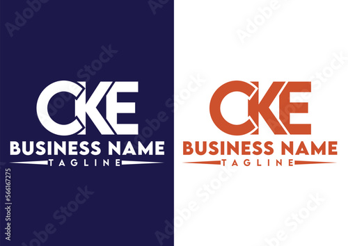 Letter CKE logo design vector template, CKE logo photo