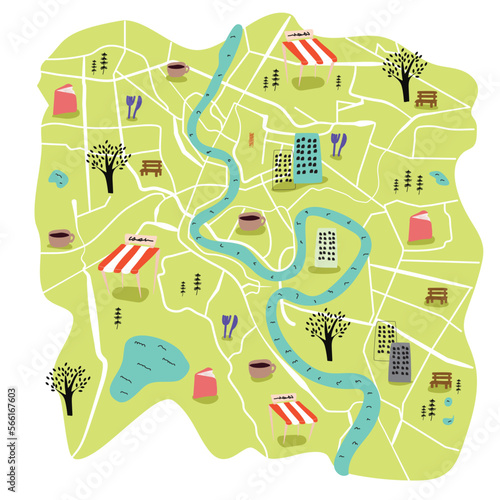 city map for any kind of digital info graphics and print publication.
