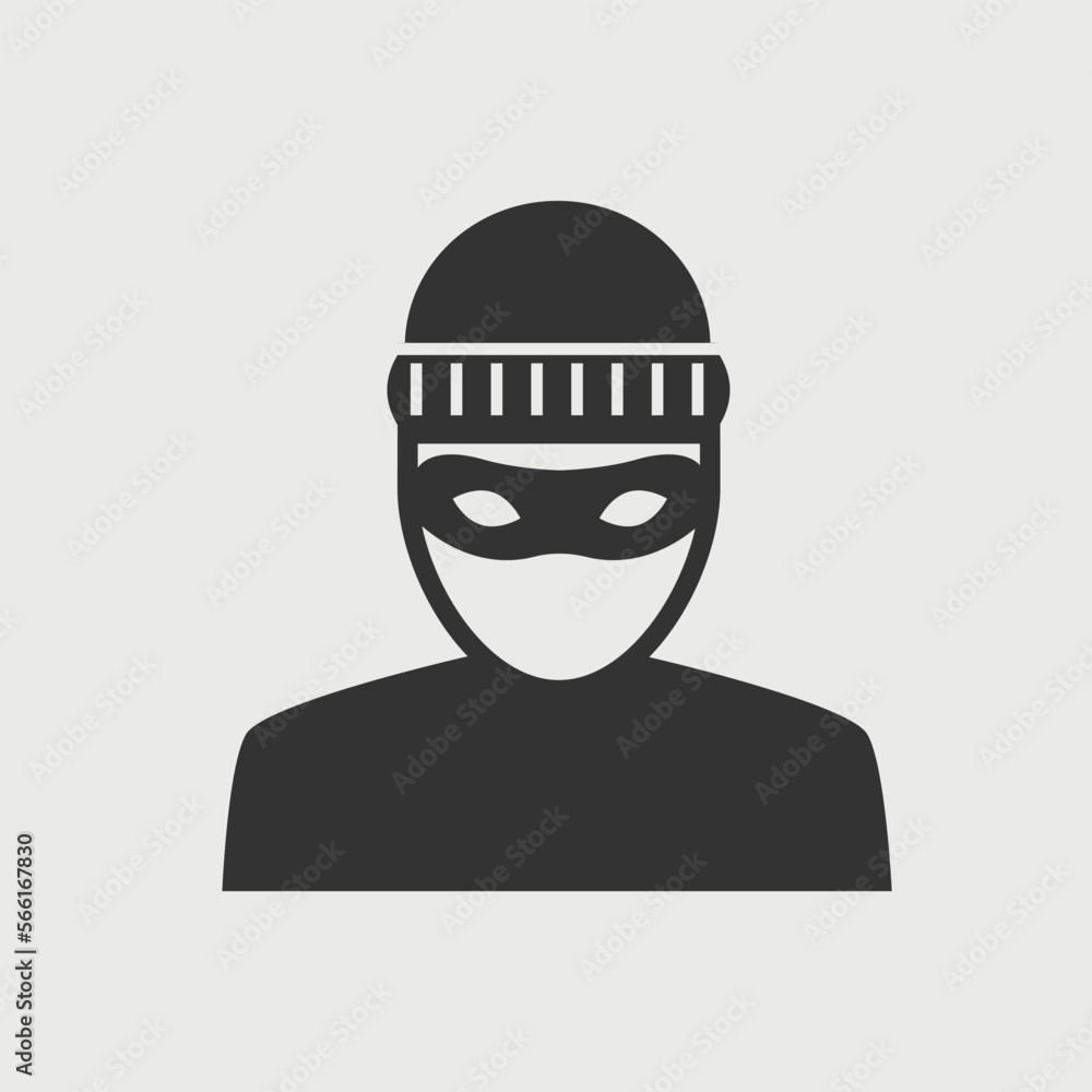 burglar vector solid art icon isolated on white background. filled symbol in a simple flat trendy modern style for your website design, logo, and mobile app burglar vector solid art icon isolated on white background. filled symbol in a simple flat trendy modern style for your website design, logo, and mobile app
