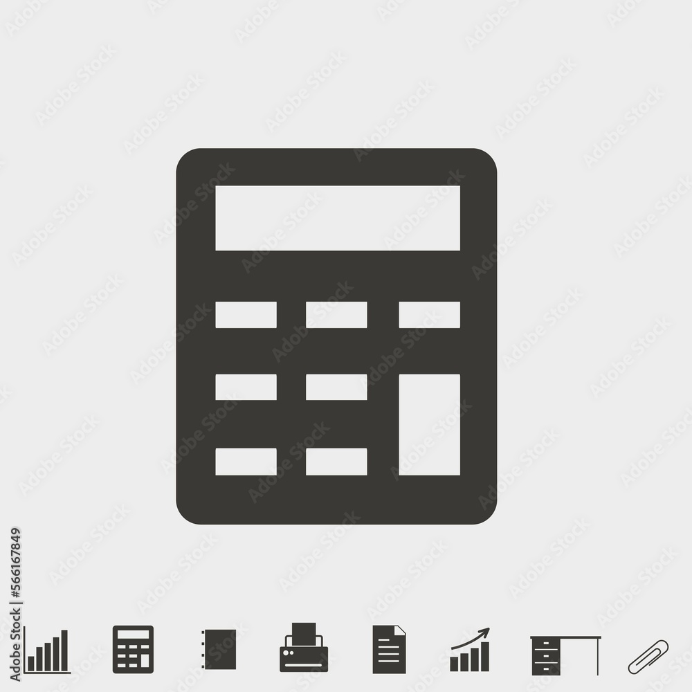 calculator vector solid art icon isolated on white background. filled symbol in a simple flat trendy modern style for your website design, logo, and mobile app calculator vector solid art icon isolated on white background. filled symbol in a simple flat trendy modern style for your website design, logo, and mobile app