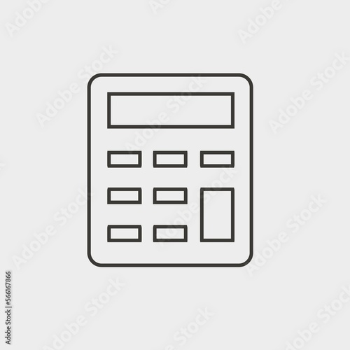 calculator vector solid art icon isolated on white background. filled symbol in a simple flat trendy modern style for your website design, logo, and mobile app