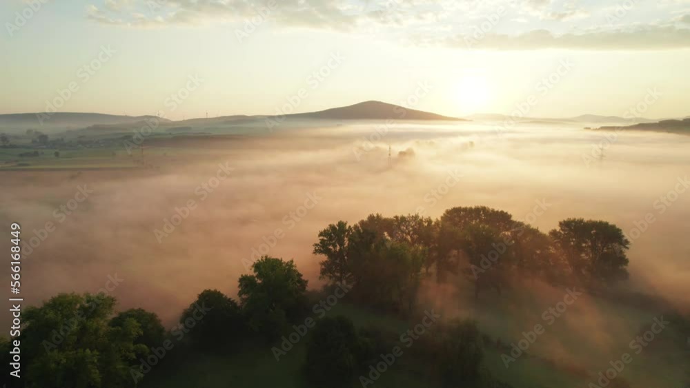 Sonnenaufgang in der Rhön,