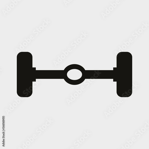 chassis vector solid art icon isolated on white background.  filled symbol in a simple flat trendy modern style for your website design, logo, and mobile app