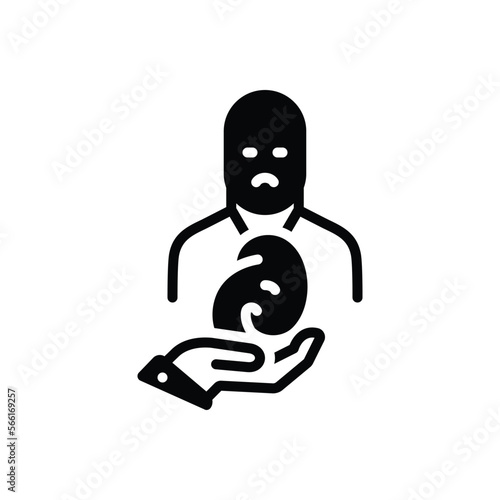 Black solid icon for needed