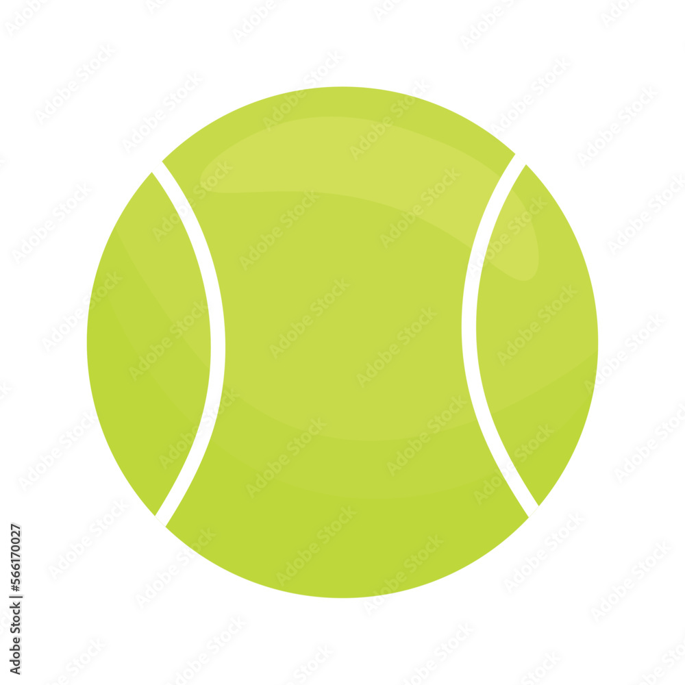 Tennis green ball flat design illustration isolated. Tennis tournament symbol for sports. Tennis green ball flat design illustration isolated. Tennis tournament symbol for sports.