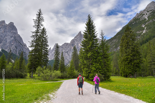 Wanderer in den Dolomiten / Südtirol