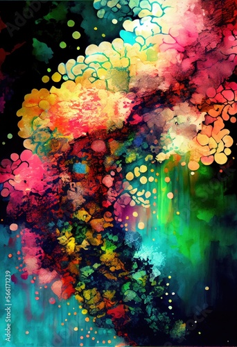 Fusion colorful background - generative ai