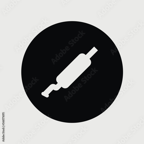 exhaust pipe vector solid art icon isolated on white background. filled symbol in a simple flat trendy modern style for your website design, logo, and mobile app