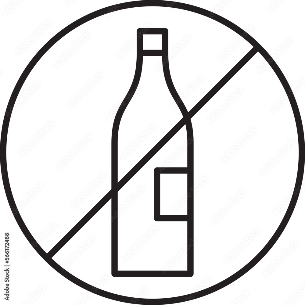 Obraz premium no alcohol icon