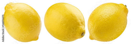 Delicious lemon fruit cut out