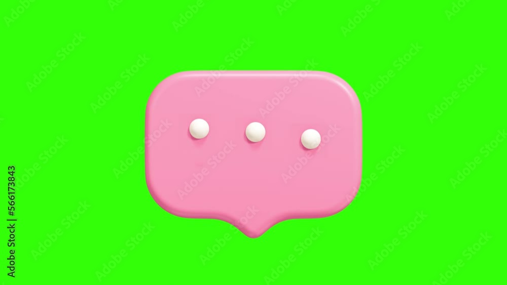 Animated 3d commentary icon and moving dots Animated 3d commentary icon and moving dots