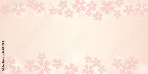 パステル調の桜模様の背景素材のベクターイラスト