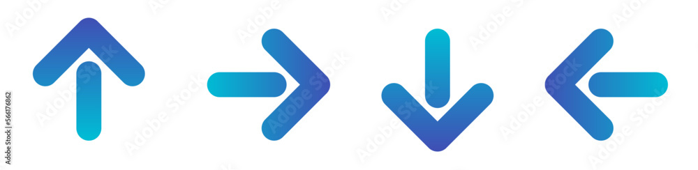 arrow icon set, up, down, left and right arrow icon set, up, down, left and right