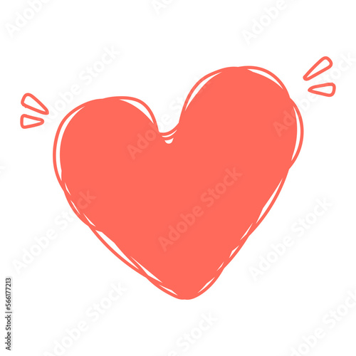 Handdrawn Love Heart Shape