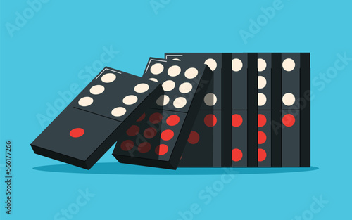 domino isolated domino effect vector illustration
