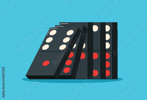 domino isolated domino effect vector illustration
