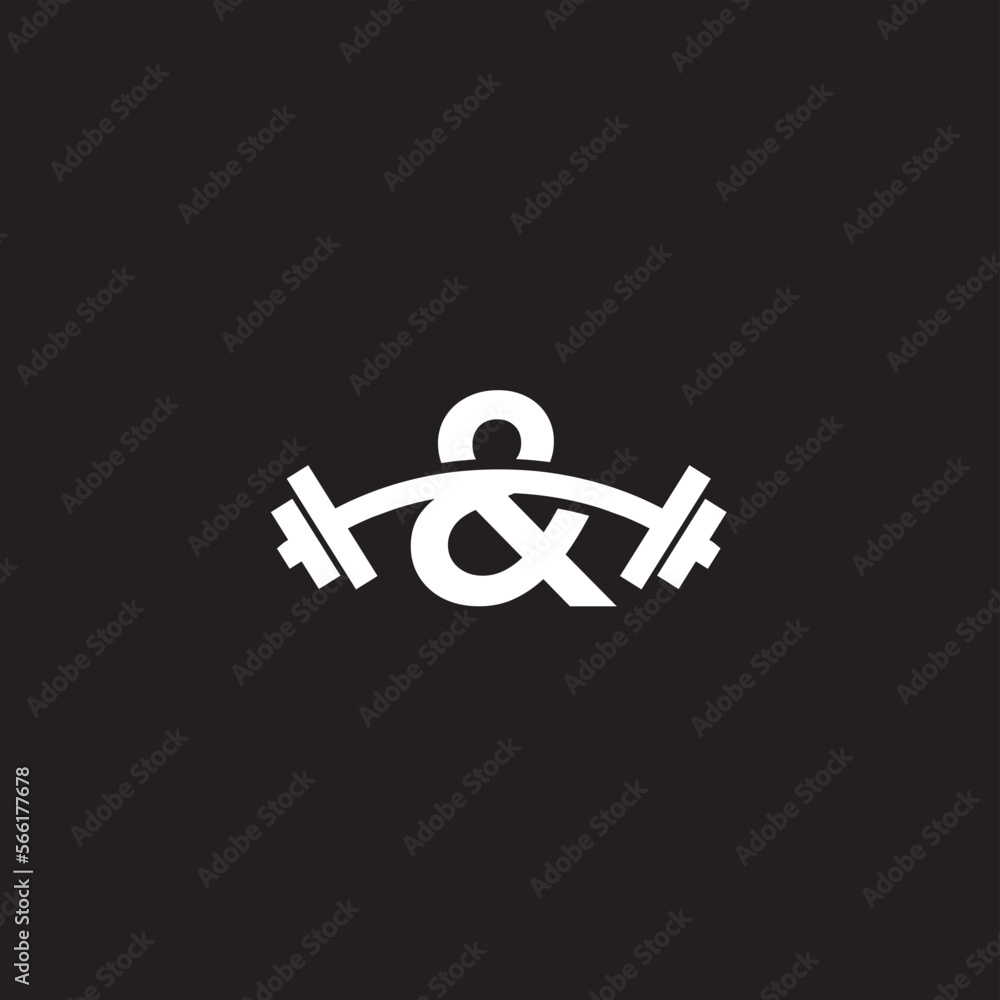 Gym and fitness logo design template, Made with lines that look elegant and minimalist. Gym and fitness logo design template, Made with lines that look elegant and minimalist.