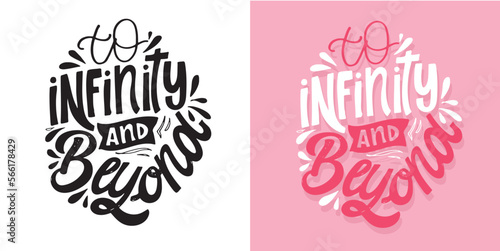 Beautiful hand drawn doodle lettering postcard, t-shirt design, mug print, invitation.