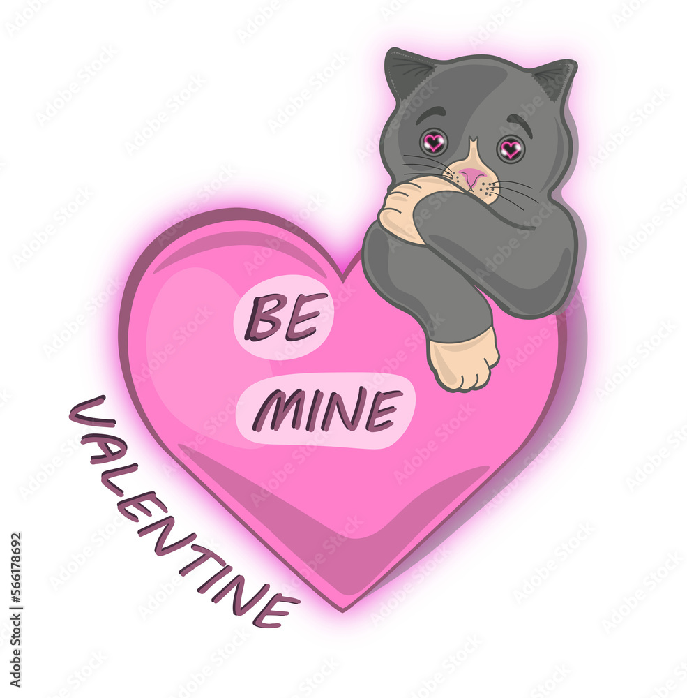 cat with heart valentine cat with heart valentine
