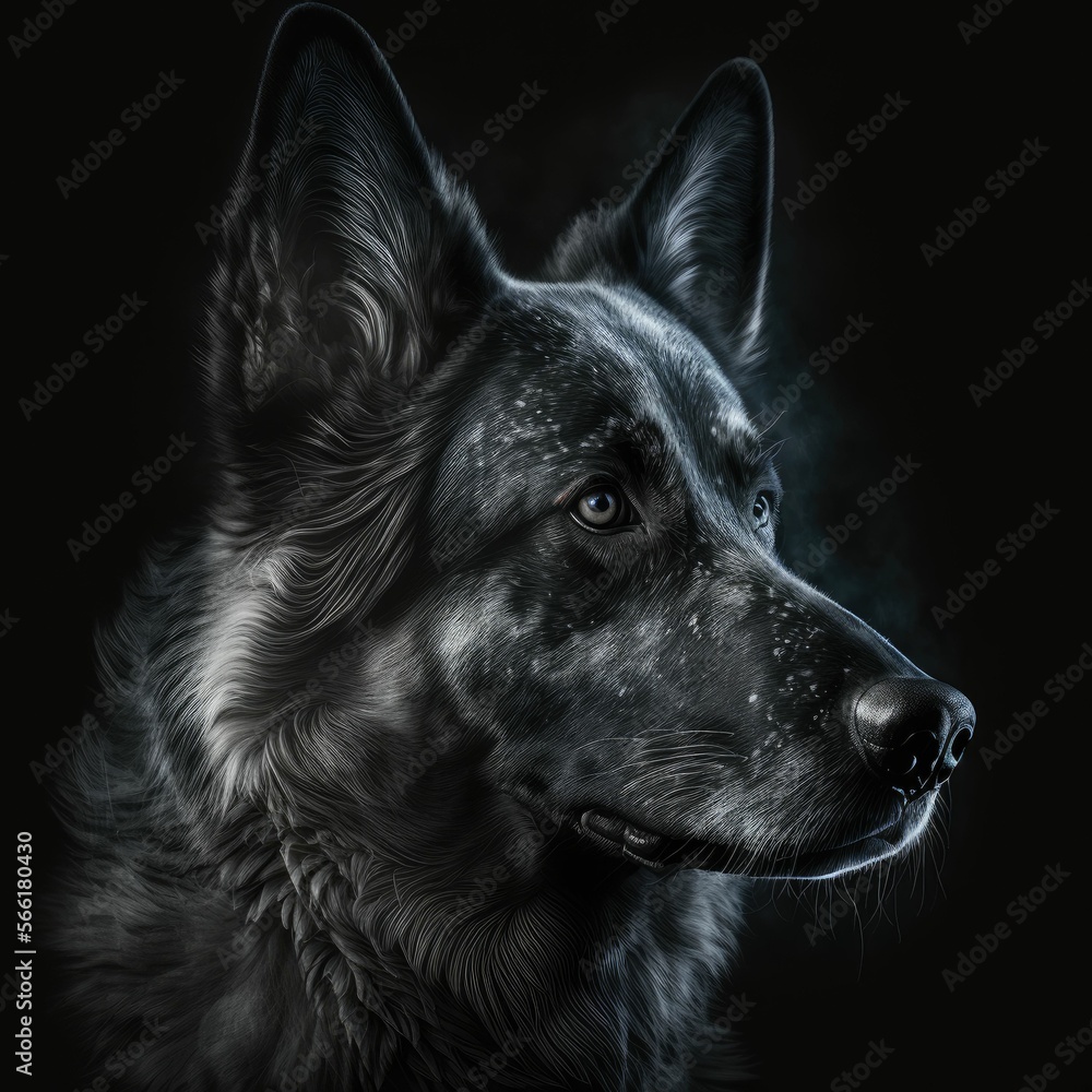 Cute dog portrait ,made with Generative AI Cute dog portrait ,made with Generative AI