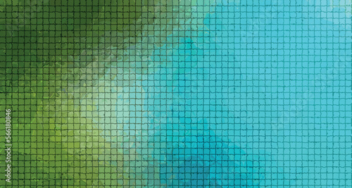 blended abstract mosaic tiles brush stroke textured color turquoise military green beige pattern background concept design