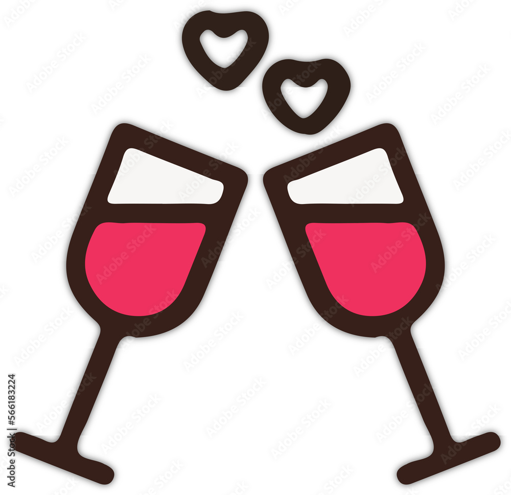 Valentine's icons set. Flat Valentine's elements. Valentine's icons set. Flat Valentine's elements.