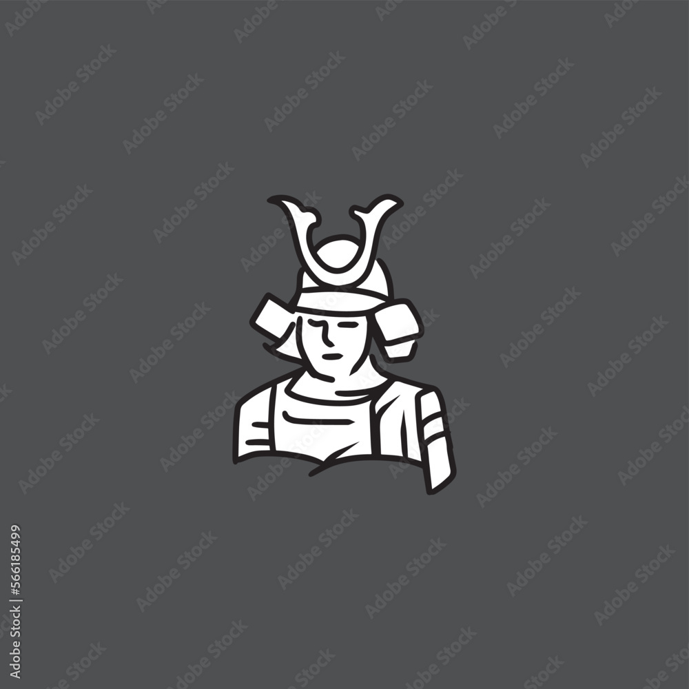 Hand Draw Minimalist Ronin Samurai Logo Design Hand Draw Minimalist Ronin Samurai Logo Design