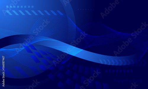 abstract blue curve lines connection technology background