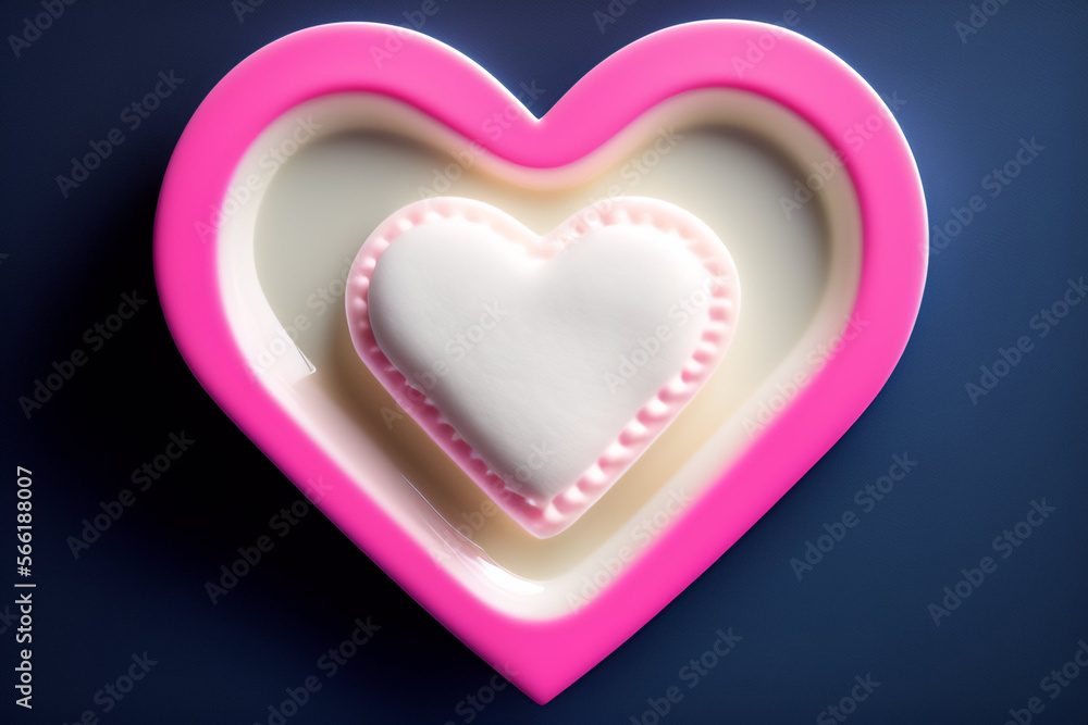 Happy valentine day heart. Pink heart shaped candy background. Generative AI. Happy valentine day heart. Pink heart shaped candy background. Generative AI.