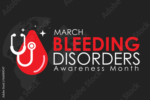 Vector illustration on the theme of Bleeding Disorders awareness month