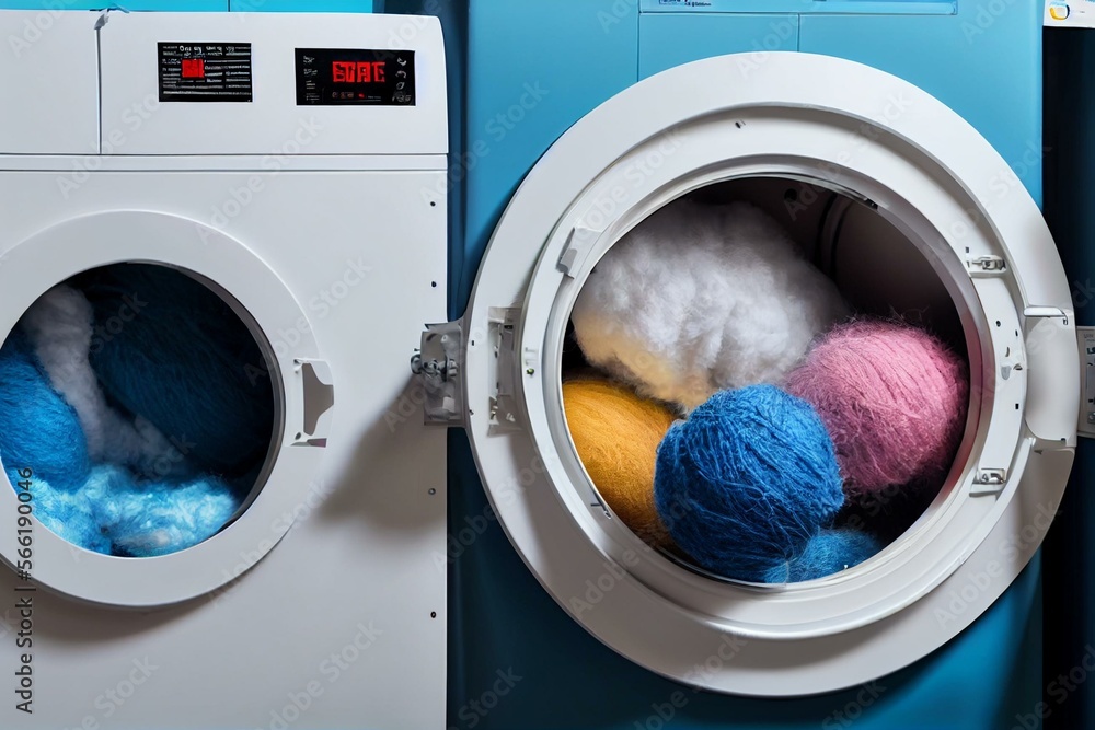 Using wool dryer balls for more soft clothes while tumble drying in