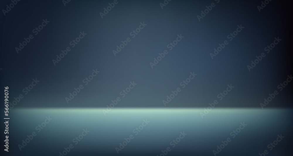 Abstract illuminated empty dark room. Design template. 3d vector background