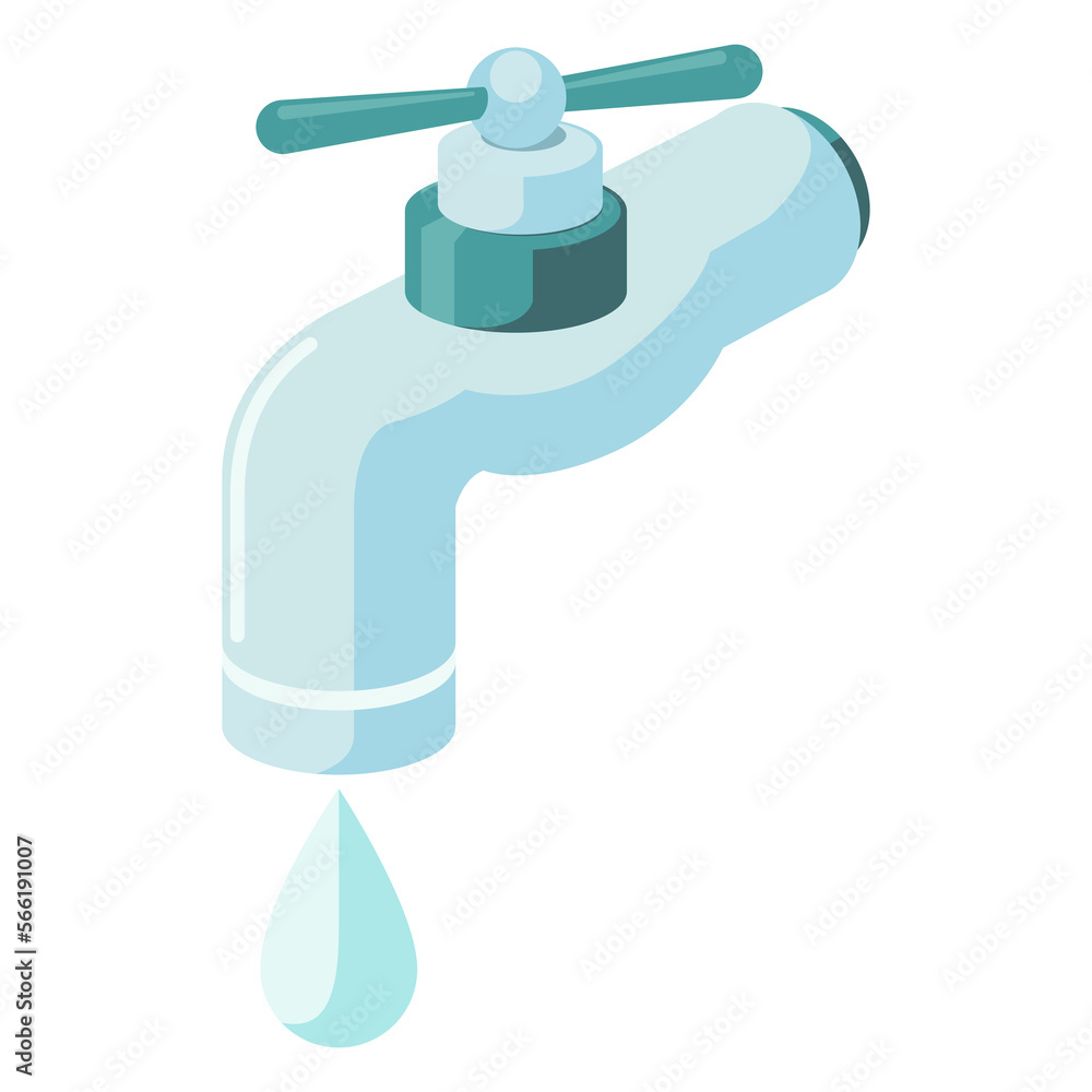 Water tap isometric PNG illustration with transparent background Water tap isometric PNG illustration with transparent background