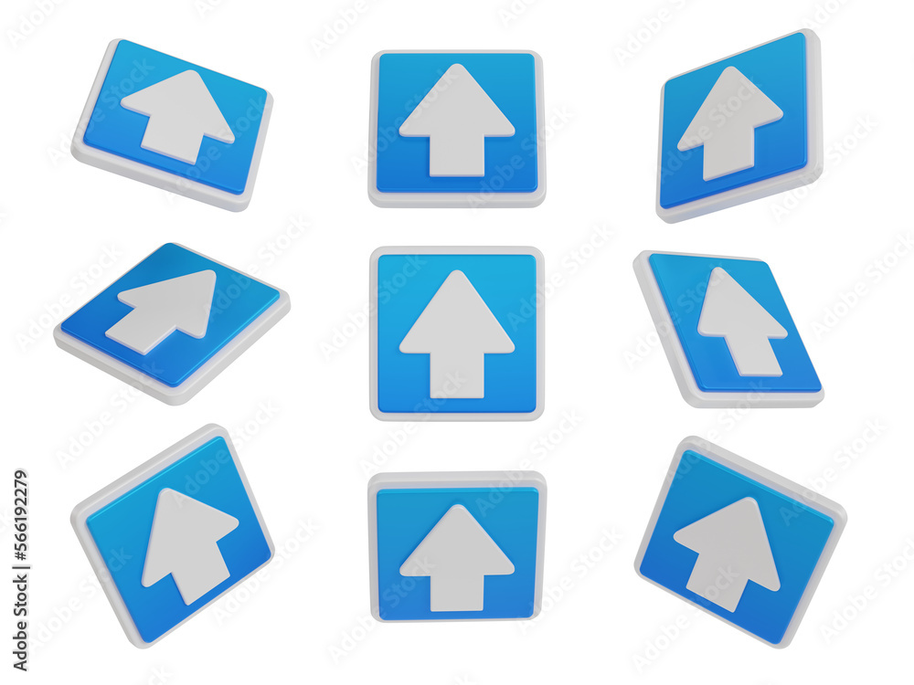 upload square box icon arrow set png 3d illustration upload square box icon arrow set png 3d illustration