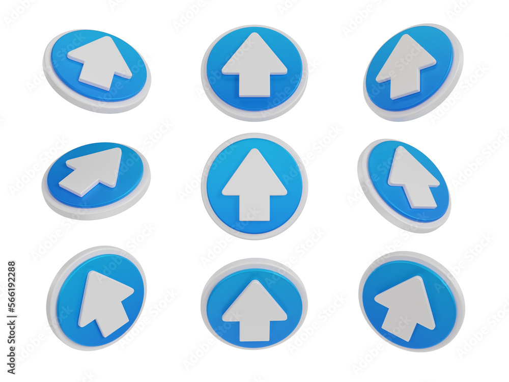 upload circle icon arrow set png 3d illustration upload circle icon arrow set png 3d illustration