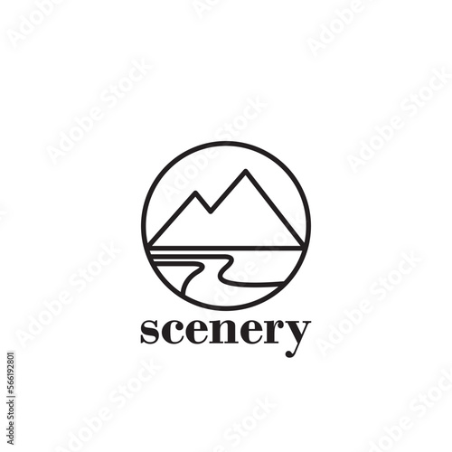 Nature and mountains illustration design.
