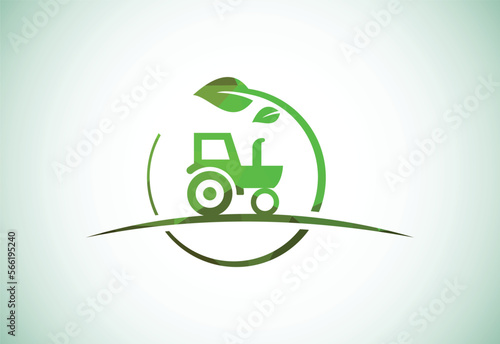 Tractor or farm low poly style logo design, suitable for any business related to agriculture industries.