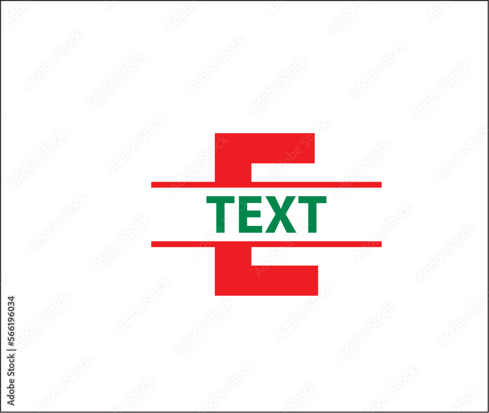 Obraz premium initial letter E logotype company name