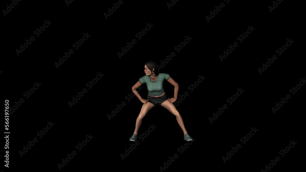 Beautiful Girl Twerking 3D Animation Transparent Alpha Video Beautiful Girl Twerking 3D Animation Transparent Alpha Video