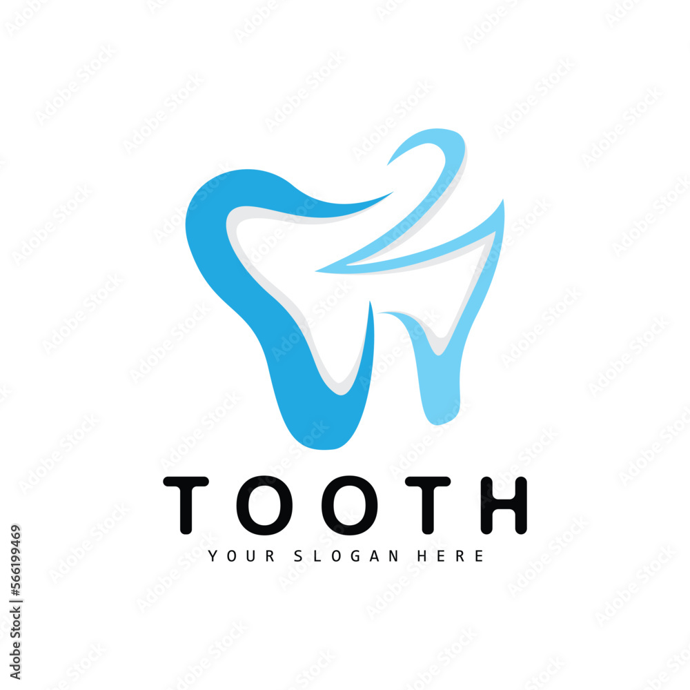 Obraz premium Tooth logo, Dental Health Vector, Care Brand Illustration