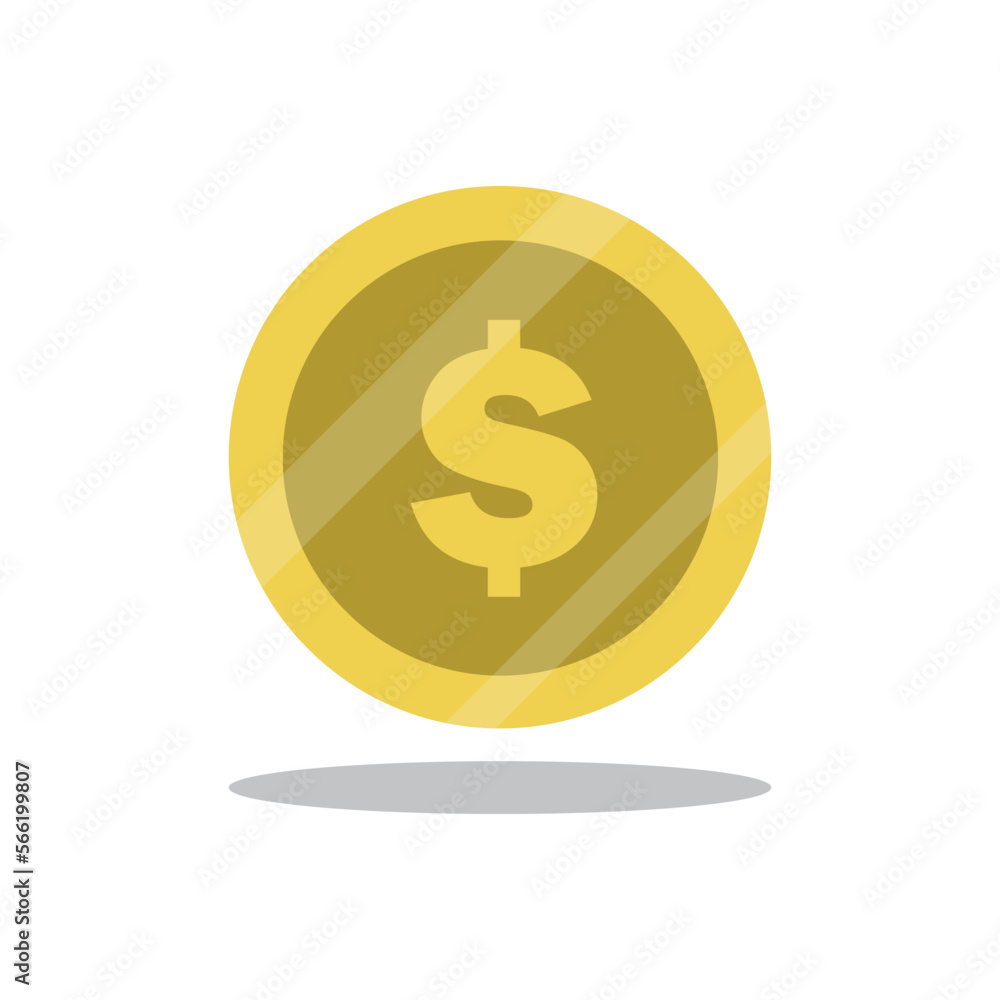 Obraz premium Coin Flat Icon