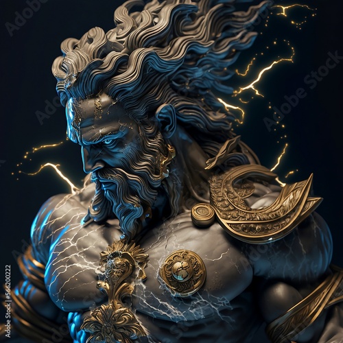 Zeus with lightning, Generative Ai
