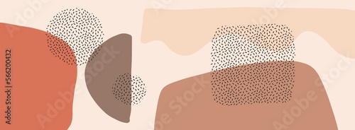 Abstract aesthetic shapes pattern design big high quality vector illustration set neutral brown beige colour isolated background texture pattern wallpaper cover profile photo business shop concept