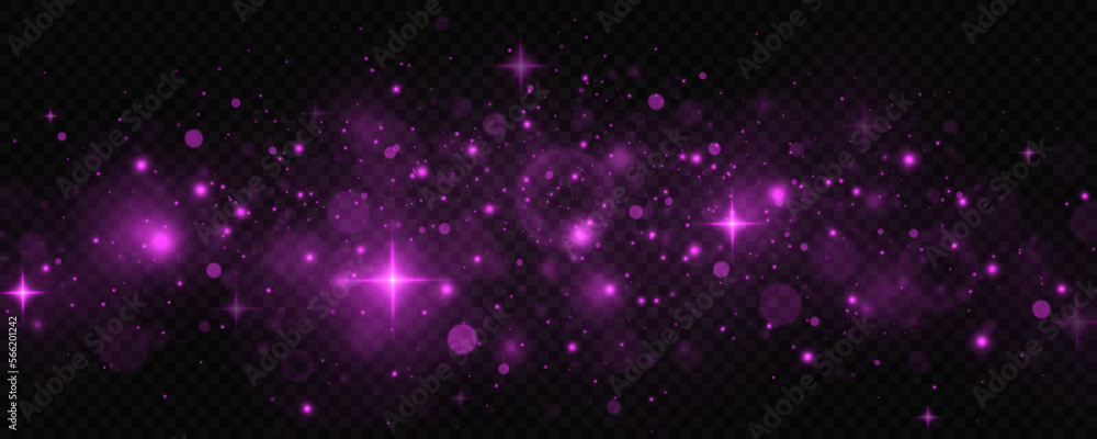 Pink confetti and shiny stars. Sparkling space pink magical dust particles. Christmas light concept. Pink confetti and shiny stars. Sparkling space pink magical dust particles. Christmas light concept.