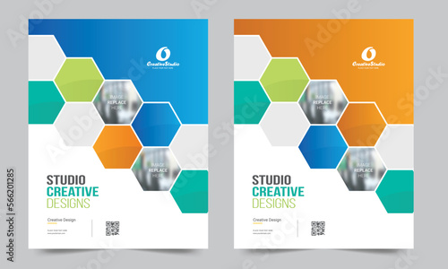 Cover design for annual report and business catalog, magazine, flyer or booklet. Brochure template layout. A4 cover vector EPS-10
