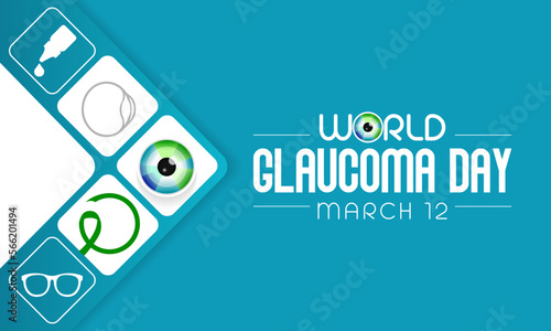 World Glaucoma day is observed every year on March 12, it is a group of eye conditions that damage the optic nerve, the health of which is vital for good vision. Vector illustration