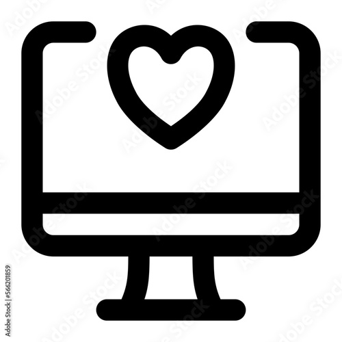online dating line icon