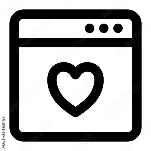 online dating line icon