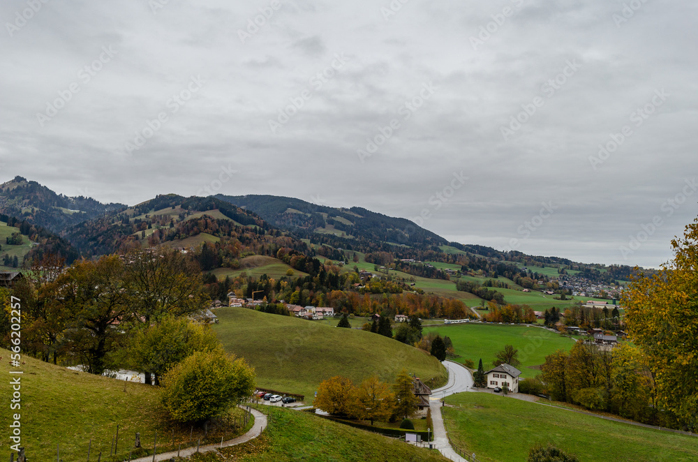 landscape with mountains